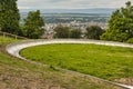Toboggan/slide track on Gurten hill with Bern city in background Royalty Free Stock Photo