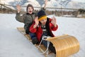 Toboggan for two Royalty Free Stock Photo