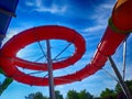 toboggan in water park Royalty Free Stock Photo