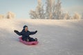 Tobogganing Royalty Free Stock Photo