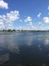 Tobol river in Kostanay, Kazakhstan