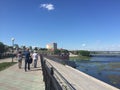 Tobol riverside in Kostanay, Kazakhstan