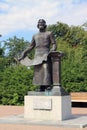 Monument to Russian historical personality Semyon Remezov in Tobolsk in Siberia