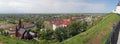 View of the Russian city of Tobolsk from the walls of the Kremlin