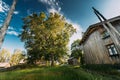 Tocksfors, Sweden. Old Wooden Traditional Farm Houses And Yard Ogarn, Dusserud Buildings Royalty Free Stock Photo