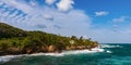 Toco Trinidad and Tobago West Indies rough sea beach cliff edge panorama