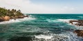 Toco Trinidad and Tobago West Indies rough sea beach cliff edge panorama