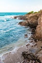 Toco Trinidad and Tobago West Indies rough sea beach cliff edge view