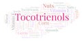 Tocotrienols word cloud. Royalty Free Stock Photo