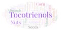 Tocotrienols word cloud. Royalty Free Stock Photo