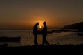 Two lovers at sunset by the sea,Karina,Soke,Aydin