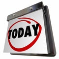 Today Calendar Day Date Page Word Royalty Free Stock Photo