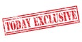 Today exclusive red stamp Royalty Free Stock Photo