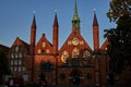 Luebeck, Germany - July 19, 2021 - Hospital of the Holy Spirit - the Tradition of Philanthropy