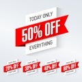 Today only, one day super sale banner