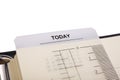 Today in organizer Royalty Free Stock Photo