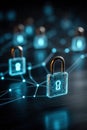 Enhancing Cloud Computing Security: The Importance of Locking Down Your Digital Assets with Encryption and Monitoring Royalty Free Stock Photo