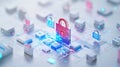 The Importance of Cybersecurity: Protecting Data and Privacy Through Advanced Lock Mechanisms Royalty Free Stock Photo