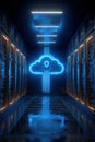 Exploring the Role of Blue Cloud Technology in Server Room Security Solutions for Digital Assets Protection Royalty Free Stock Photo
