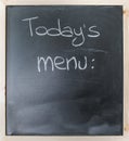 Today`s menu written on a blackboard