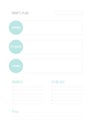 Today`s plan: priority, to do list and notes. Printable template. Vector illustration, flat design