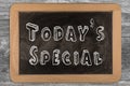 Today's special - chalkboard with outlined text