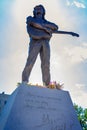 Russia,Saint-Petersburg - 16 August 2020: a monument in honor of the singer Viktor Tsoi. 30th anniversary of death.