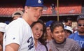 Todd Hollandsworth posing with Dodger fans.