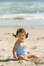 Toddler At Beach