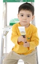 Toddler Boy Painting Royalty Free Stock Photo