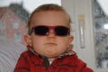 Toddler boy with sunglasses Royalty Free Stock Photo