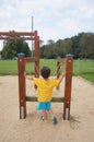 Boy at a equipment Royalty Free Stock Photo