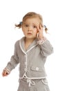 Toddler and cellphone Royalty Free Stock Photo