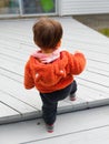 Toddler Climbing Stairs on His Own