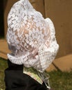 Toddler in Dutch hat at Holland Tulip Festival Royalty Free Stock Photo