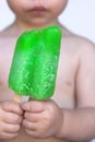 Toddler Eating Popsicle Royalty Free Stock Photo