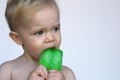 Toddler Eating Popsicle Royalty Free Stock Photo