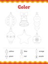 Toddler education games. Preschool or kindergarten Christmas worksheet.