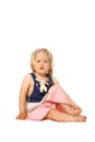 Toddler girl feeling unsure Royalty Free Stock Photo