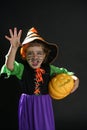 Toddler girl , halloween costume Royalty Free Stock Photo