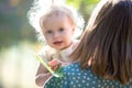 Toddler girl with her mom Royalty Free Stock Photo