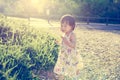 Toddler Girl Playing at The Park Royalty Free Stock Photo