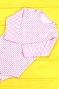 Toddler girl soft striped bodysuit.