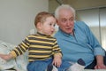 Toddler and grandfather