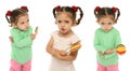 Toddler holding a lollipop wit Royalty Free Stock Photo