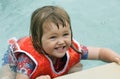 Toddler with life jacket Royalty Free Stock Photo