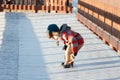 Toddler looking at frost