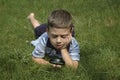 Toddler Observing Nature Royalty Free Stock Photo