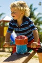 Toddler at the playground Royalty Free Stock Photo