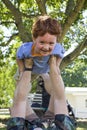 Toddler playing with grandfather Royalty Free Stock Photo